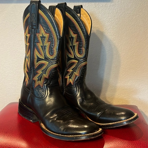ROD PATRICK Black Double-stitch boots - Picture 1 of 6